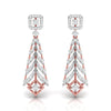 Round Cut Diamond Chandelier Earrings