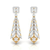 Round Cut Diamond Chandelier Earrings