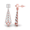 Round Cut Diamond Chandelier Earrings