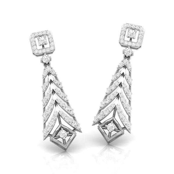 Round Cut Diamond Chandelier Earrings