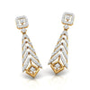 Round Cut Diamond Chandelier Earrings