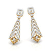 Round Cut Diamond Chandelier Earrings