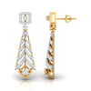 Round Cut Diamond Chandelier Earrings