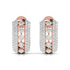 Round Cut Diamonds Sparkling Hoops Earrings