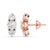 Round Cut Diamonds Triple Threat Drops Earrings