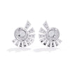 Round Diamond Cluster Earrings