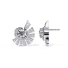 Round Diamond Cluster Earrings