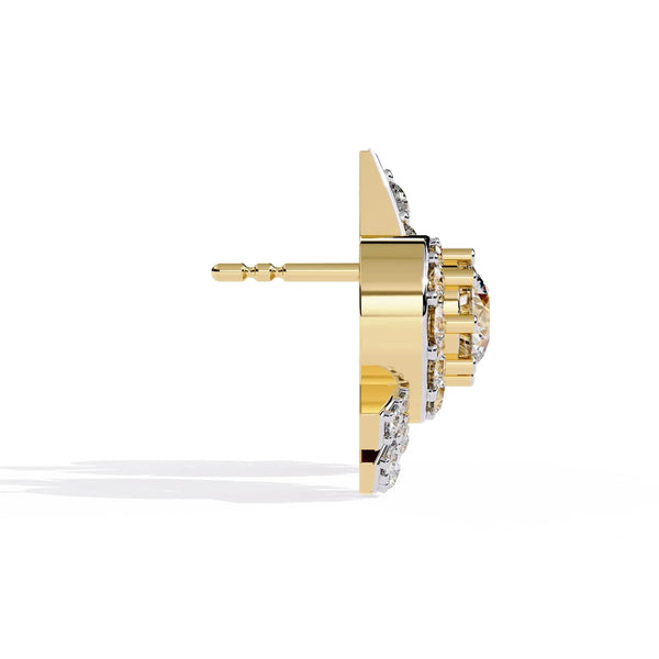 Round Diamond Cluster Earrings