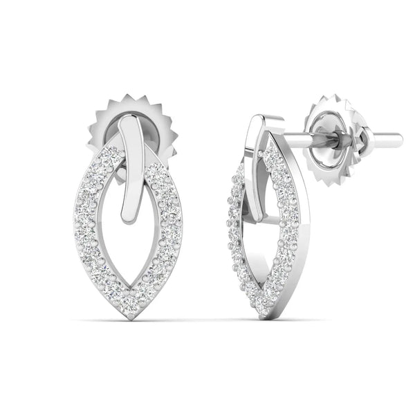 Round Diamond Gold Earrings