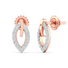 Round Diamond Gold Earrings
