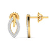 Round Diamond Gold Earrings