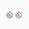 Round Diamonds Halo Studs Earring