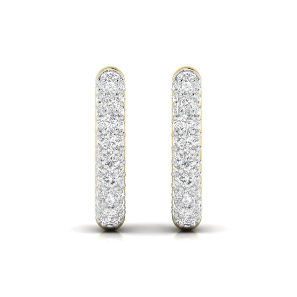Round cut Diamonds Clustered Elegance Earrings