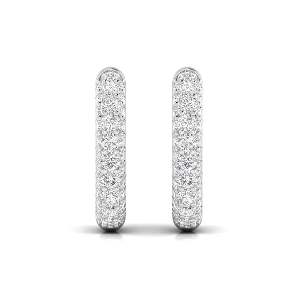Round cut Diamonds Clustered Elegance Earrings