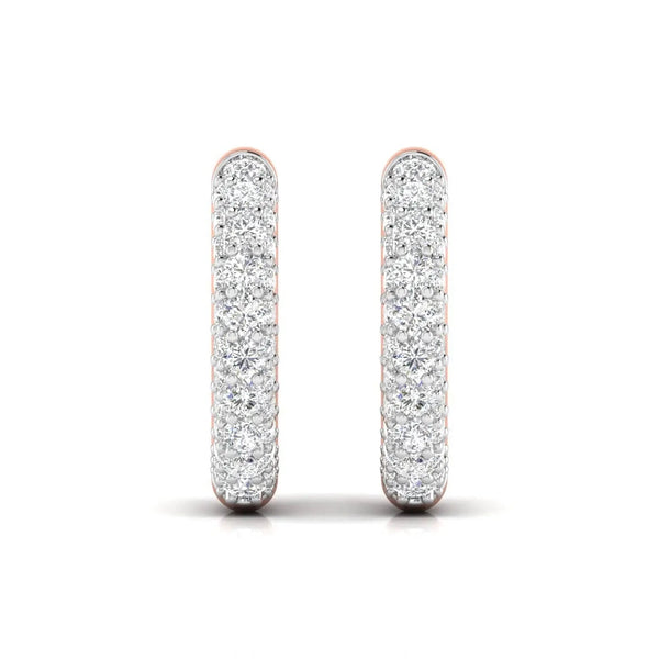 Round cut Diamonds Clustered Elegance Earrings
