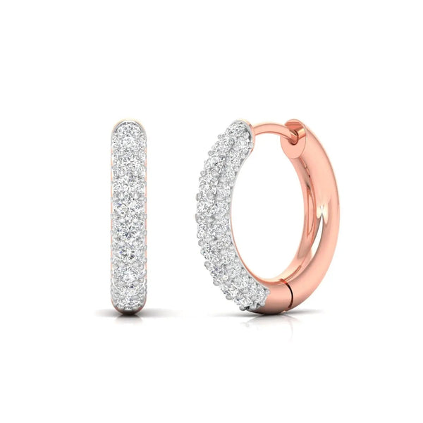 Round cut Diamonds Clustered Elegance Earrings