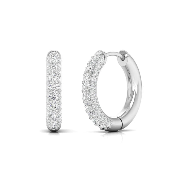 Round cut Diamonds Clustered Elegance Earrings