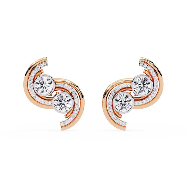 S-Shaped Diamond Earrings
