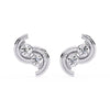 S-Shaped Diamond Earrings