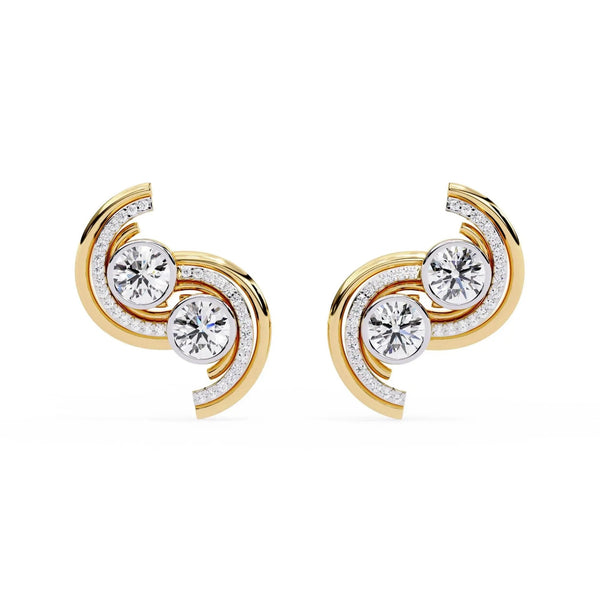 S-Shaped Diamond Earrings