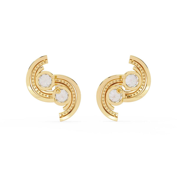 S-Shaped Diamond Earrings