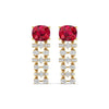 Scarlet Drop Diamond Earrings