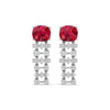 Scarlet Drop Diamond Earrings