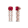 Scarlet Drop Diamond Earrings