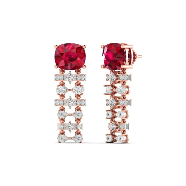 Scarlet Drop Diamond Earrings