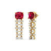 Scarlet Drop Diamond Earrings