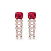 Scarlet Drop Diamond Earrings