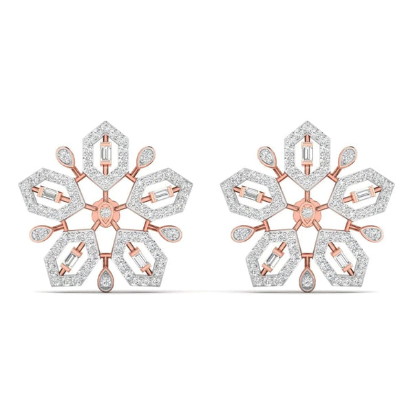 Snowflake Diamond Earrings