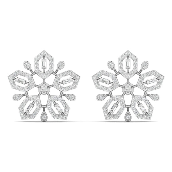 Snowflake Diamond Earrings