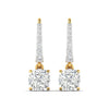 Solitaire Diamond Hoops Earrings