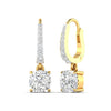 Solitaire Diamond Hoops Earrings