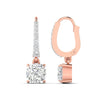 Solitaire Diamond Hoops Earrings