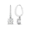 Solitaire Diamond Hoops Earrings