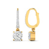 Solitaire Diamond Hoops Earrings