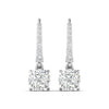 Solitaire Diamond Hoops Earrings