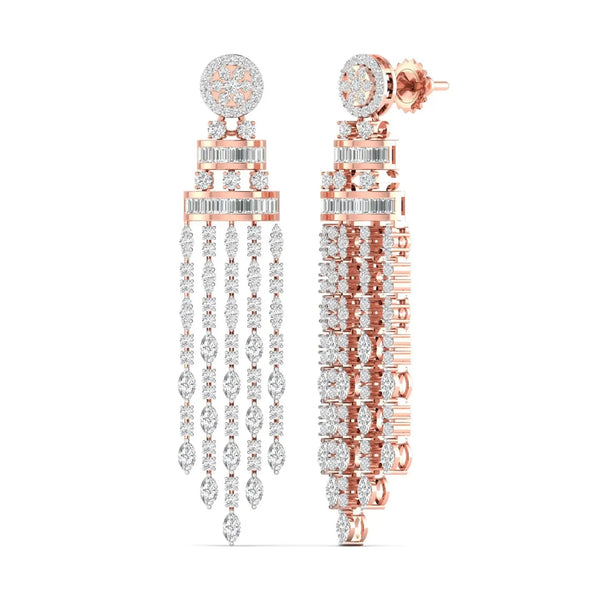 Sparkfall Dangler Diamond Earrings