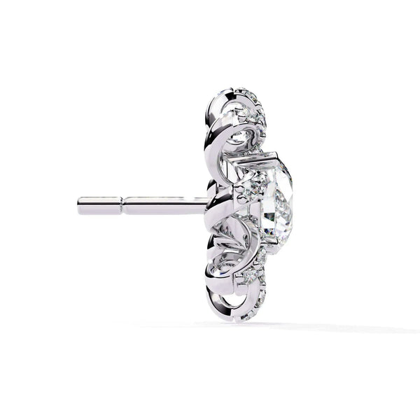 Sunflower Inspired Diamond Earrings