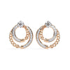 Swirling Circle Diamond Earrings
