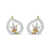 Teardrop Leaf Diamond Studs