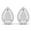 Teardrop Round Cut Diamond Earrings