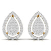 Teardrop Round Cut Diamond Earrings