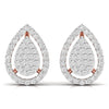 Teardrop Round Cut Diamond Earrings