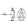 Teardrop Round Cut Diamond Earrings