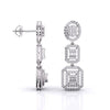 Three-Tier Diamond Earrings