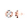 Two Tone Diamond Cluster Earrings
