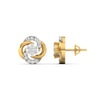 Two Tone Diamond Cluster Earrings